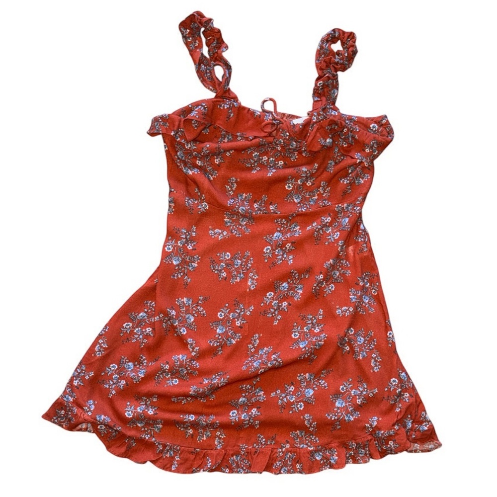 Nikki Erin rust floral sun dress. Size‎ medium